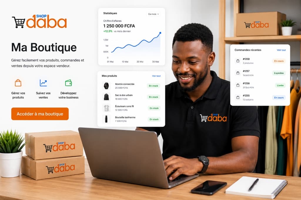 Tableau de bord vendeur Daba Shop
